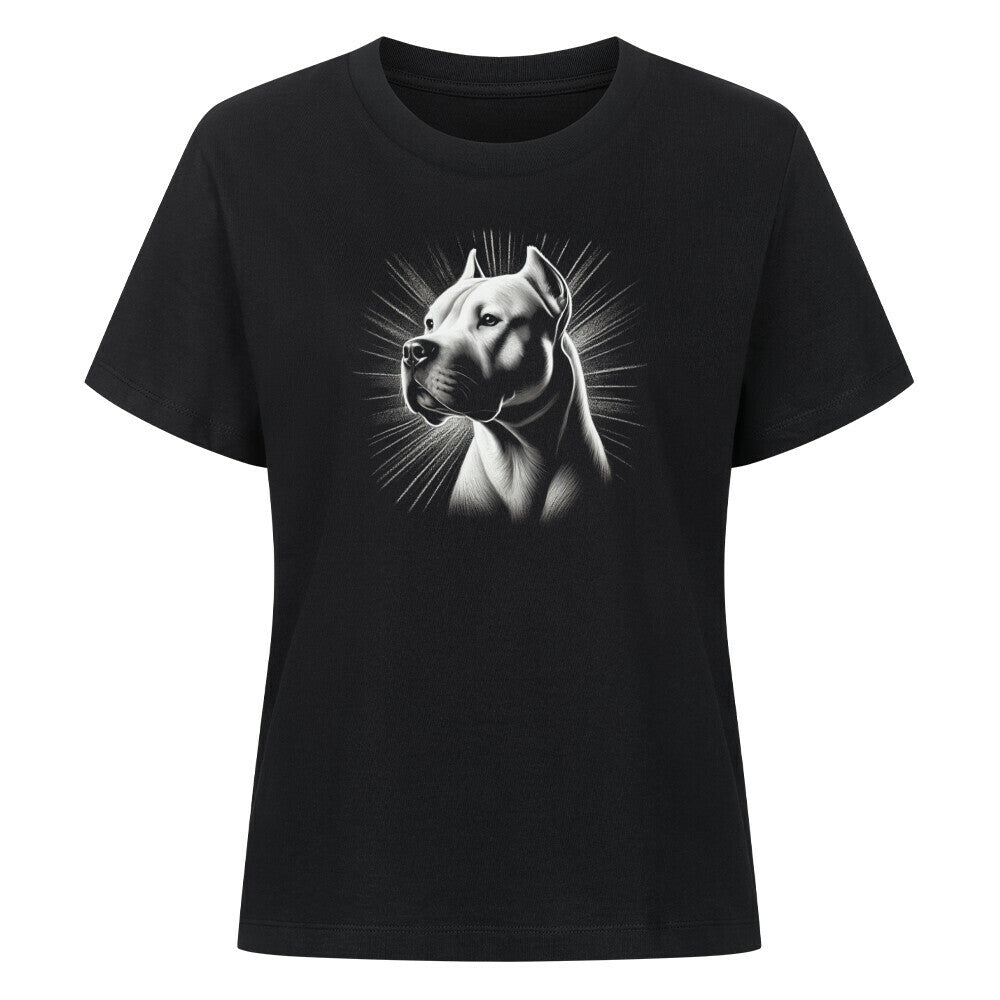 Premium Damen-Shirt "Dogo Argentino - Bright 2" Schwarz – hunde-shirt.de