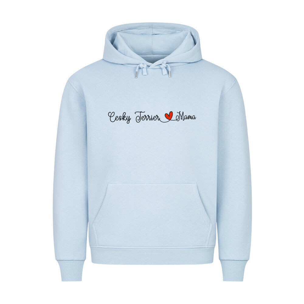 Premium Hoodie "Cesky Terrier - Mama" Babyblau – hunde-shirt.de