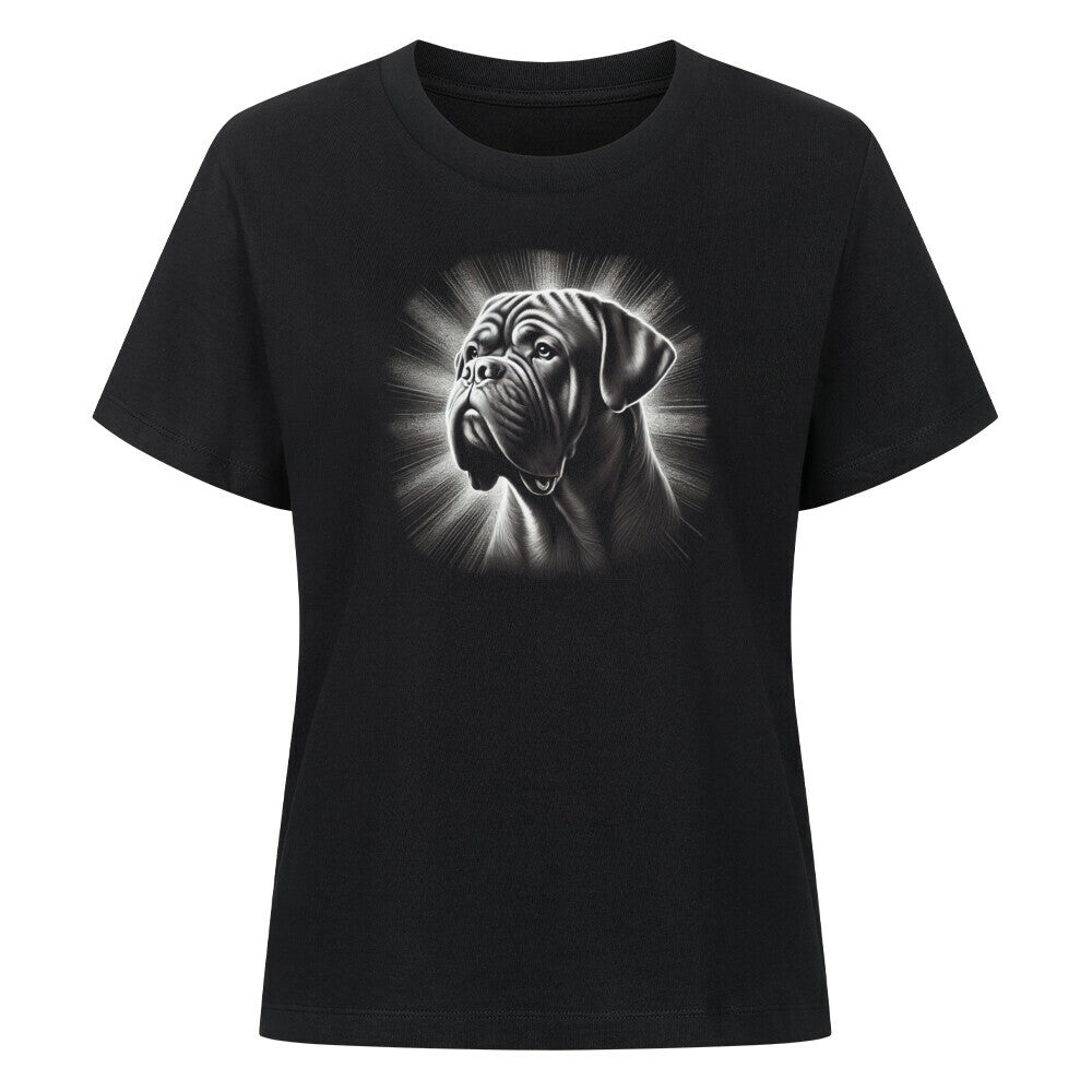 Premium Damen-Shirt "Bordeauxdogge - Shine" Schwarz – hunde-shirt.de