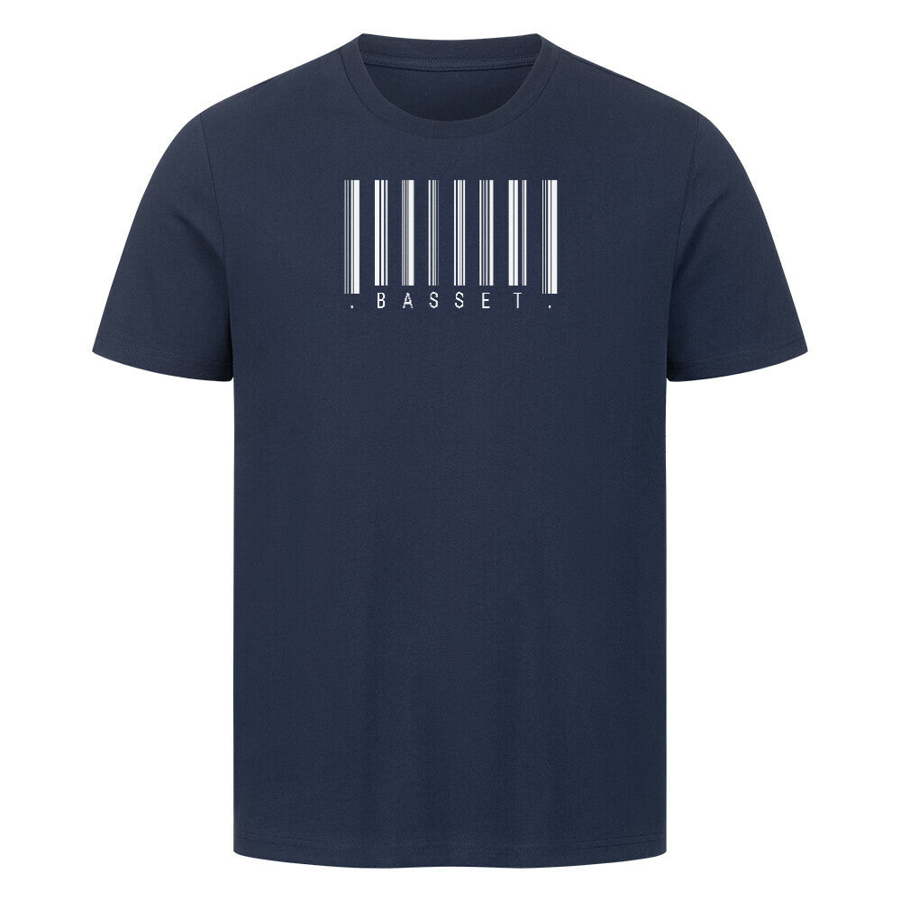 Premium T-Shirt "Basset - Scan" French Navy – hunde-shirt.de