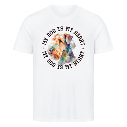 Premium T-Shirt "Airedale Terrier" Weiß – hunde-shirt.de