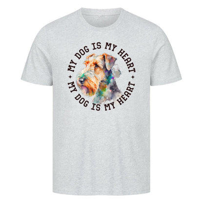 Premium T-Shirt "Airedale Terrier" Heather Grey – hunde-shirt.de