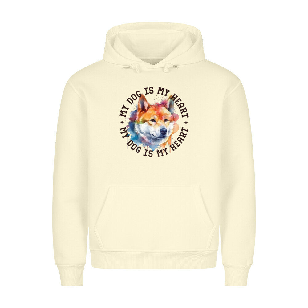 Premium Hoodie "AKITA INU" Beige – hunde-shirt.de