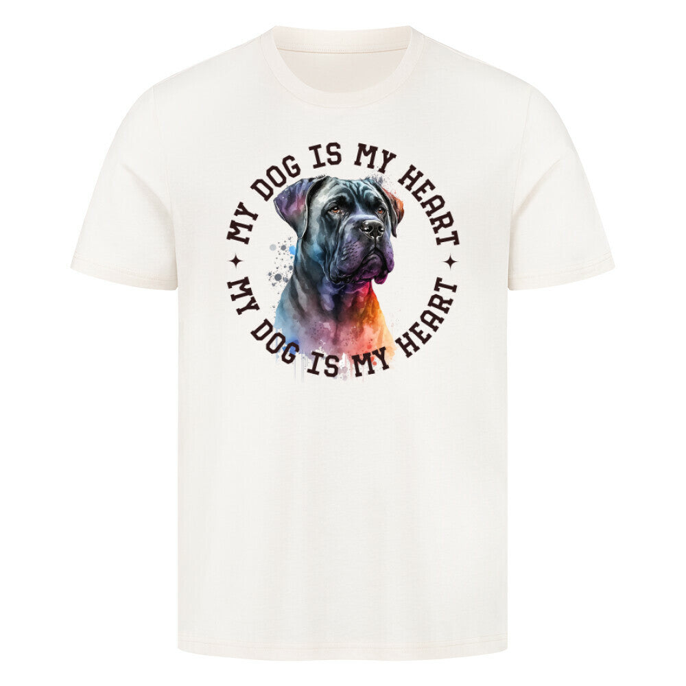 Premium T-Shirt "Cane Corso HEART" Natural Raw – hunde-shirt.de