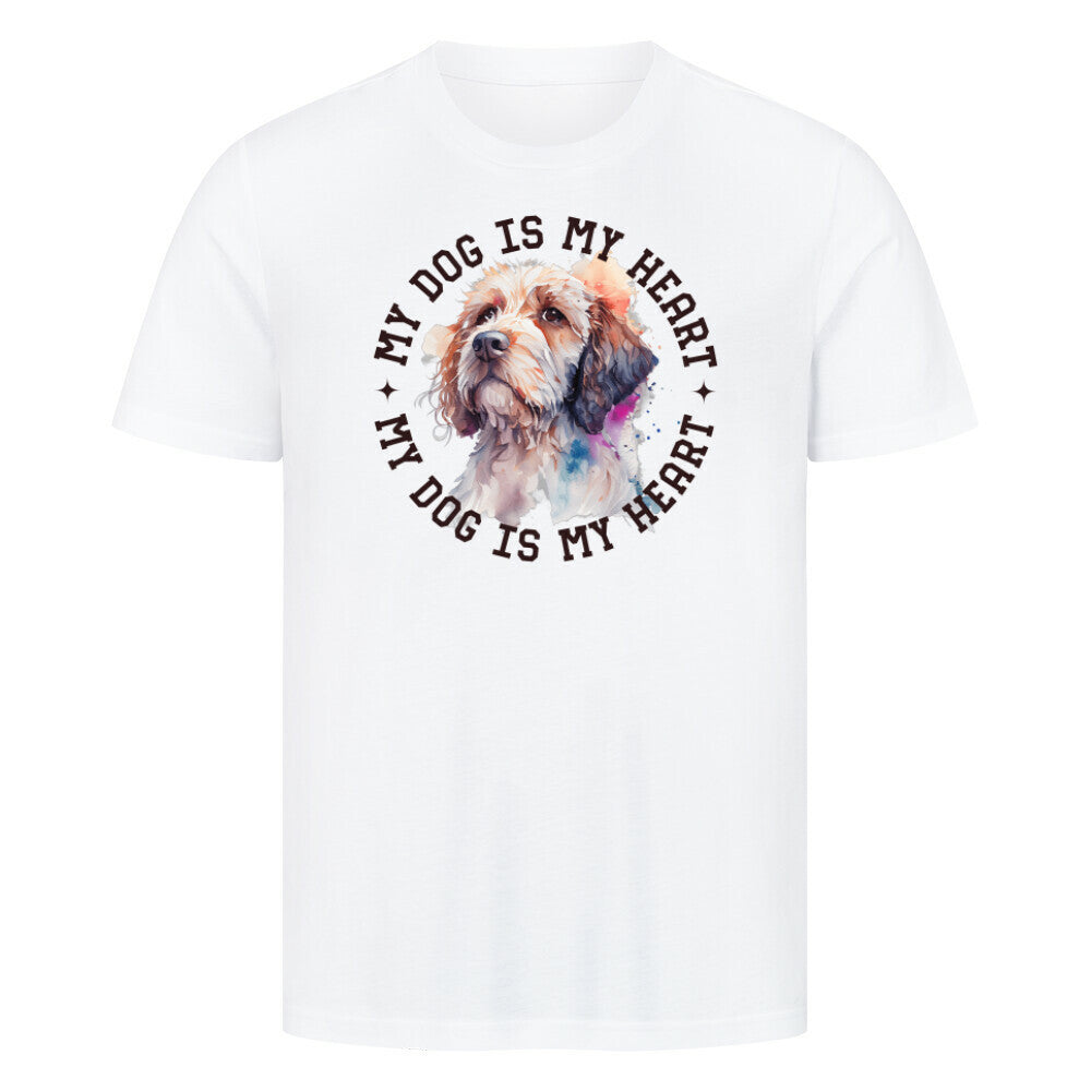 Premium T-Shirt "Cockapoo HEART" Weiß – hunde-shirt.de