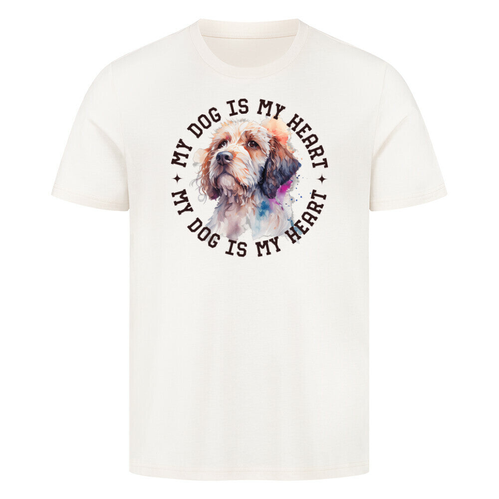 Premium T-Shirt "Cockapoo HEART" Natural Raw – hunde-shirt.de