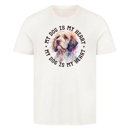 Premium T-Shirt "Cockapoo HEART" Natural Raw – hunde-shirt.de