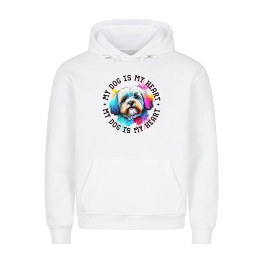 Premium Hoodie "Havaneser HEART" Weiß – hunde-shirt.de