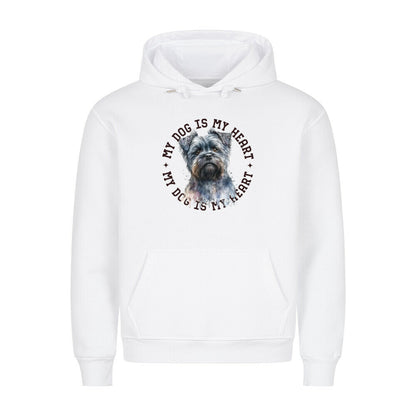 Premium Hoodie "Affenpinscher HEART" Weiß – hunde-shirt.de
