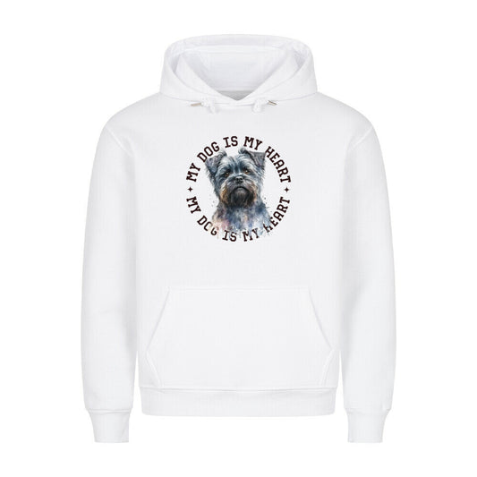 Premium Hoodie "Affenpinscher HEART" Weiß – hunde-shirt.de