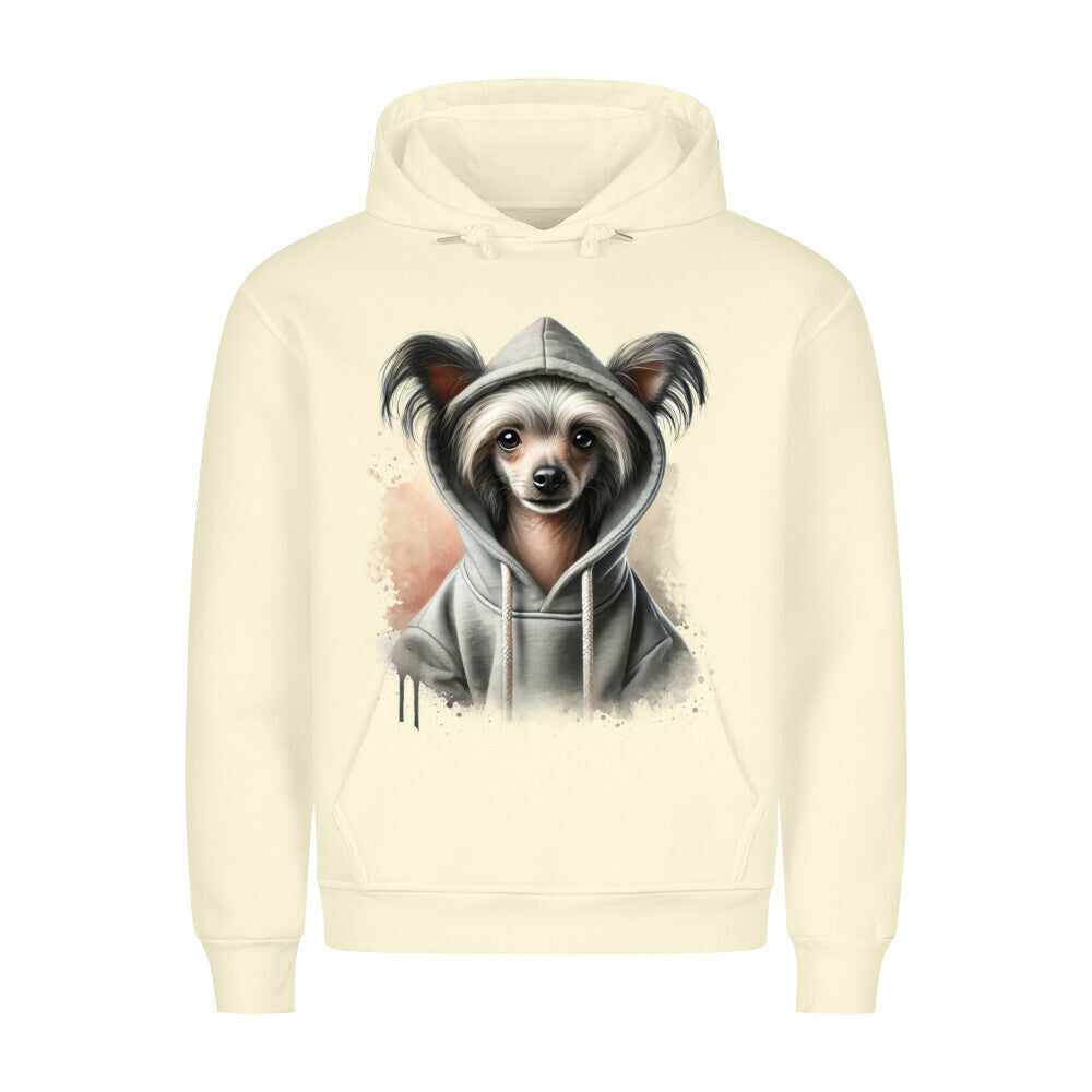 Premium Hoodie "Chinese Crested Hooded" Beige – hunde-shirt.de