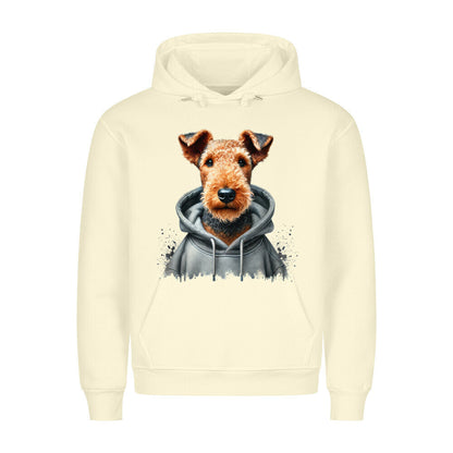 Premium Hoodie "Hooded Airedale Terrier" Beige – hunde-shirt.de