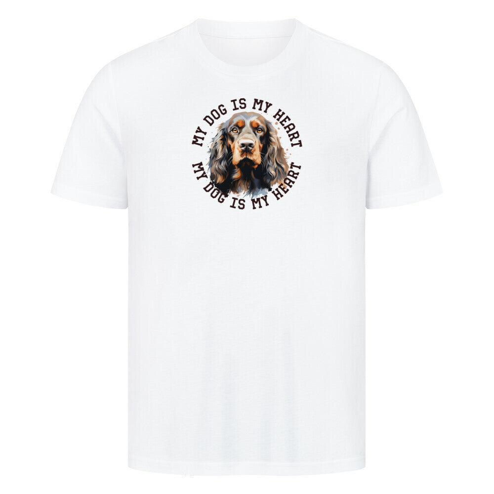 Premium T-Shirt "Cocker Spaniel HEART" Weiß – hunde-shirt.de