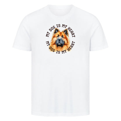 Premium T-Shirt "Eurasier HEART" Weiß – hunde-shirt.de