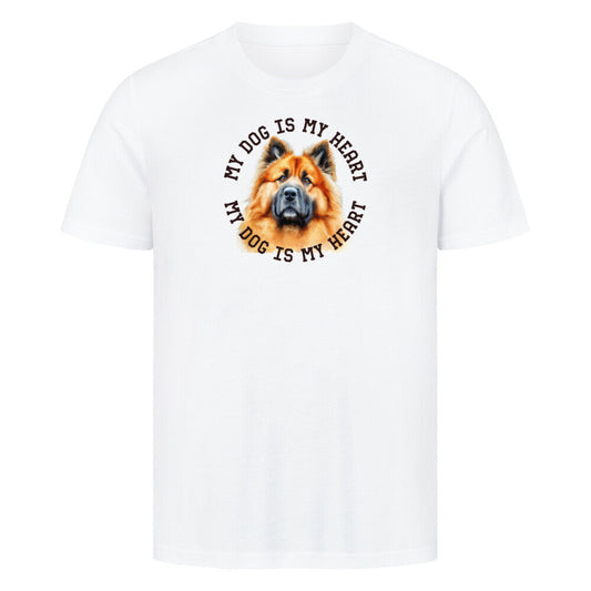 Premium T-Shirt "Eurasier HEART" Weiß – hunde-shirt.de