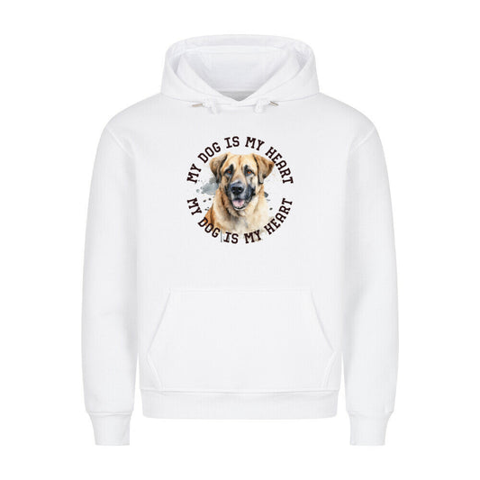 Premium Hoodie "Kangal HEART" Weiß – hunde-shirt.de
