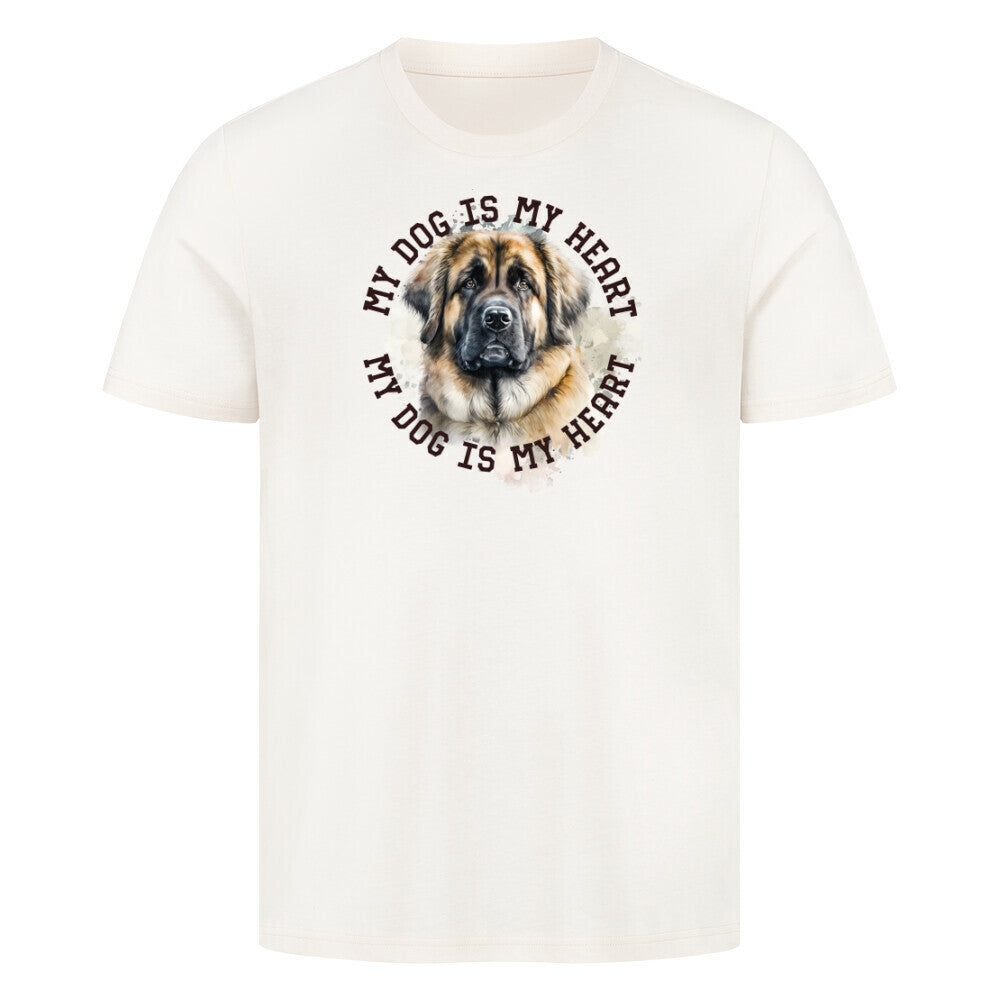 Premium T-Shirt "Leonberger HEART 2" Natural Raw – hunde-shirt.de