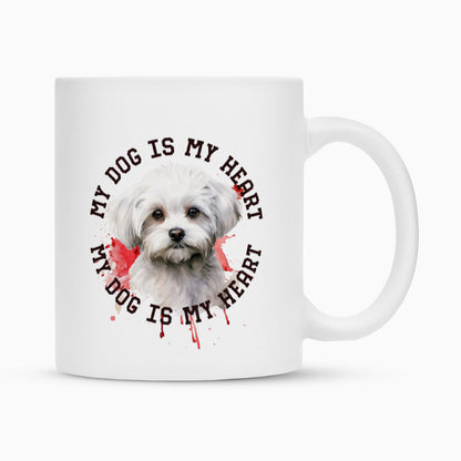 Tasse "Maltipoo HEART" Weiß – hunde-shirt.de