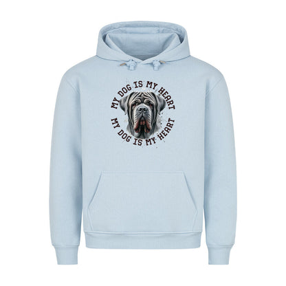 Premium Hoodie "Mastino Napoletano HEART" Babyblau – hunde-shirt.de