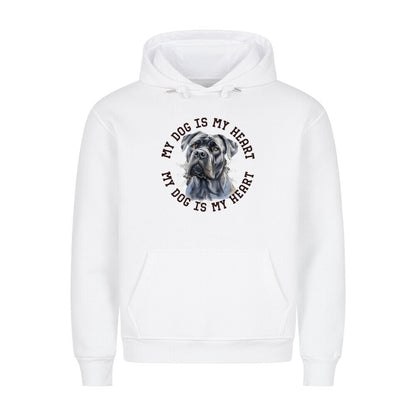 Premium Hoodie "Cane Corso HEART 2" Weiß – hunde-shirt.de