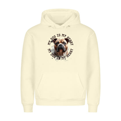 Premium Hoodie "American Bully XL HEART" Beige – hunde-shirt.de