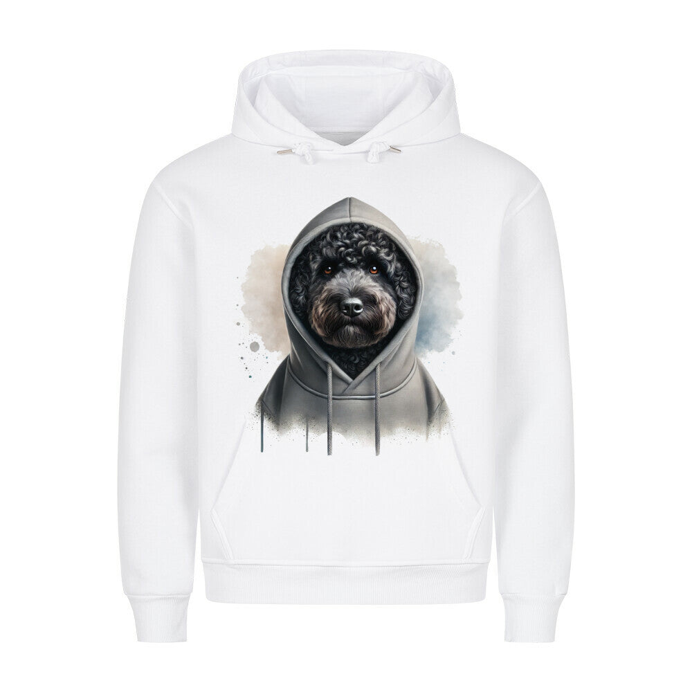 Premium Hoodie "Portugiesischer Wasserhund Hooded" Weiß – hunde-shirt.de