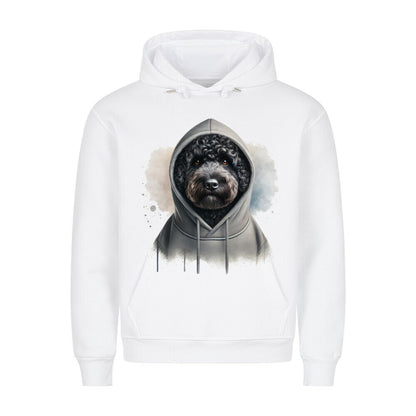 Premium Hoodie "Portugiesischer Wasserhund Hooded" Weiß – hunde-shirt.de