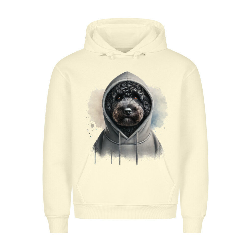 Premium Hoodie "Portugiesischer Wasserhund Hooded" Beige – hunde-shirt.de