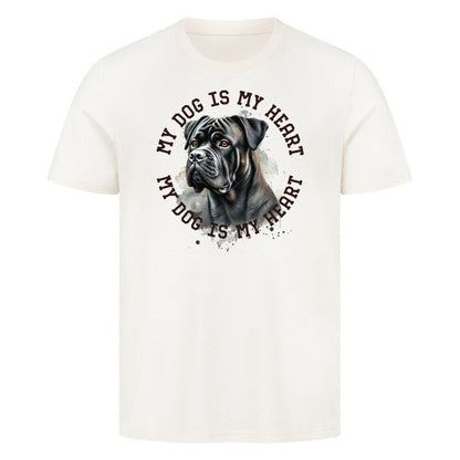 Premium T-Shirt "Dogo Canario HEART" Natural Raw – hunde-shirt.de