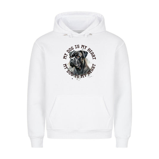 Premium Hoodie "Dogo Canario HEART" Weiß – hunde-shirt.de