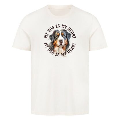 Premium T-Shirt "Berner Sennenhund HEART" Natural Raw – hunde-shirt.de