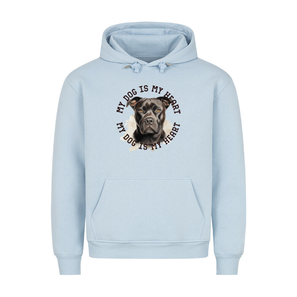 Premium Hoodie "Staffordshire Terrier" Babyblau – hunde-shirt.de