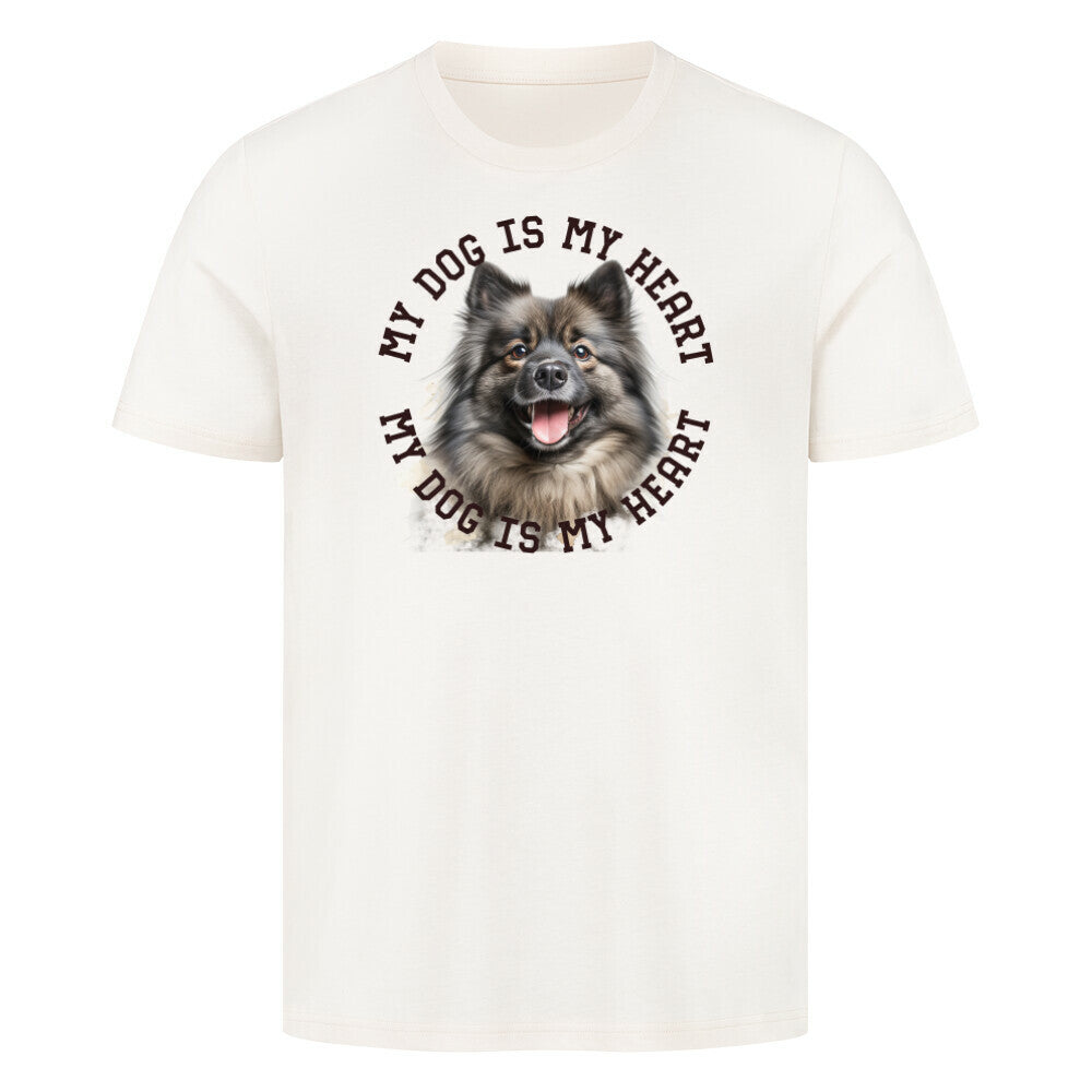 Premium T-Shirt "Mittelspitz HEART" Natural Raw – hunde-shirt.de