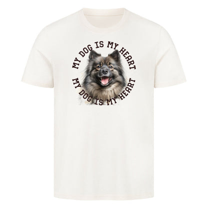 Premium T-Shirt "Mittelspitz HEART" Natural Raw – hunde-shirt.de