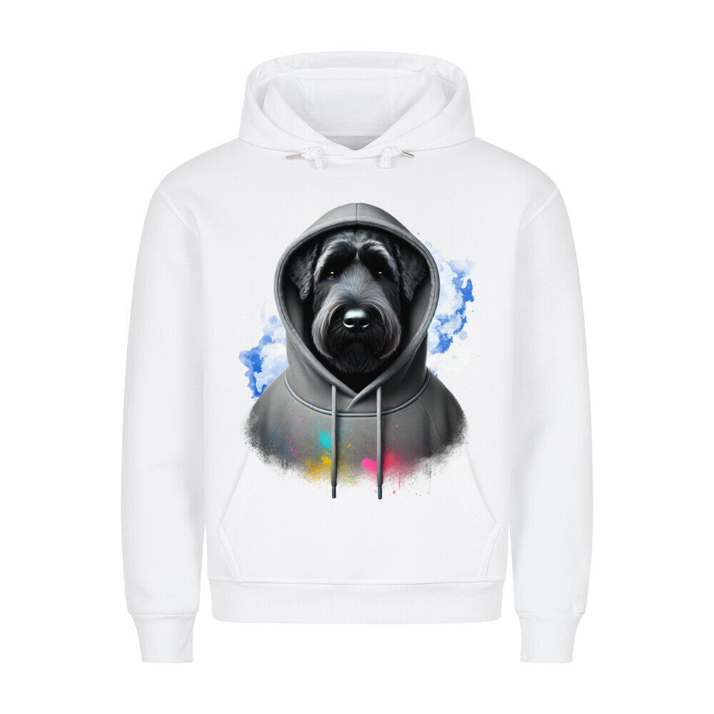 Premium Hoodie "Black Russian Terrier Hooded" Weiß – hunde-shirt.de