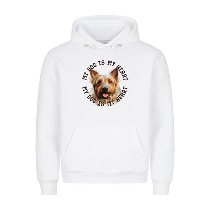 Premium Hoodie "Australian Terrier HEART" Weiß – hunde-shirt.de