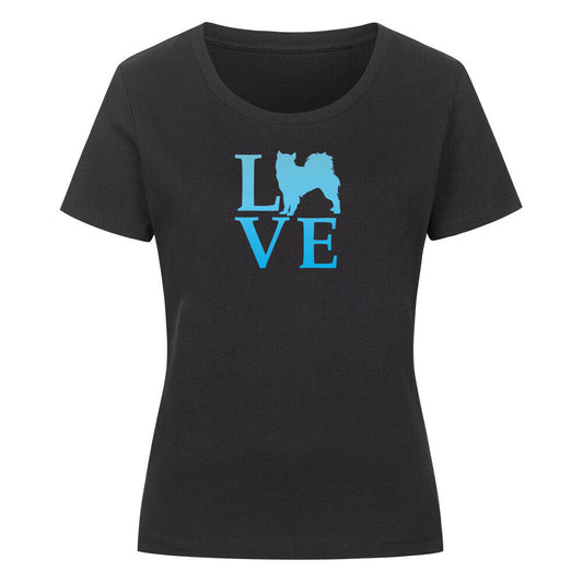 Premium Organic Damen-Shirt "Alaskan Malamute blue" Schwarz – hunde-shirt.de