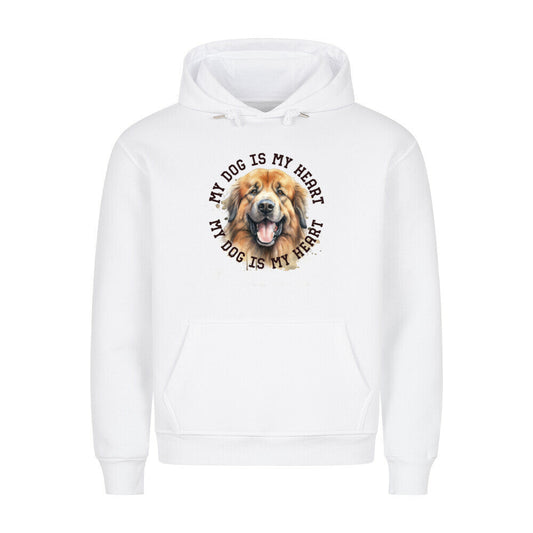 Premium Hoodie "Owtscharka HEART" Weiß – hunde-shirt.de