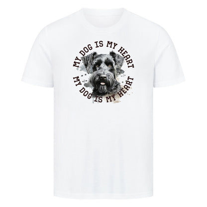 Premium T-Shirt "Kerry Blue Terrier HEART" Weiß – hunde-shirt.de