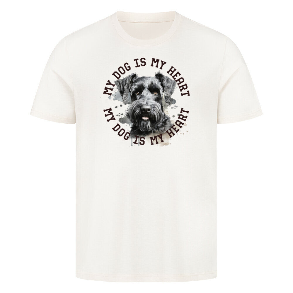 Premium T-Shirt "Kerry Blue Terrier HEART" Natural Raw – hunde-shirt.de