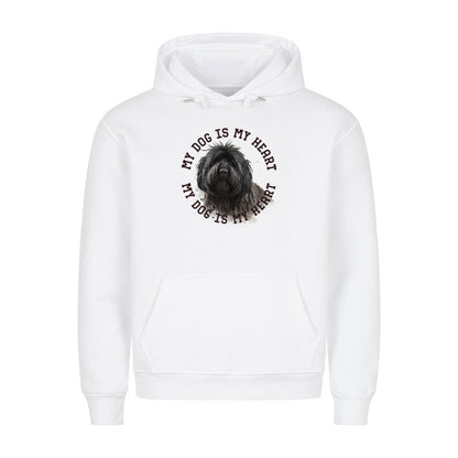 Premium Hoodie "Puli schwarz HEART" Weiß – hunde-shirt.de