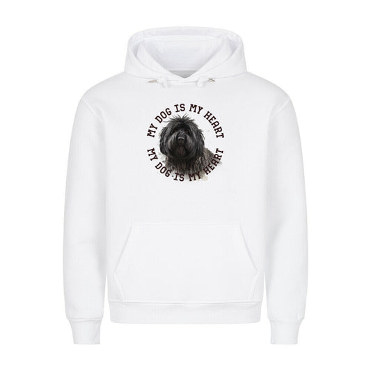 Premium Hoodie "Puli schwarz HEART" Weiß – hunde-shirt.de