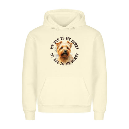 Premium Hoodie "Norfolk Terrier HEART" Beige – hunde-shirt.de