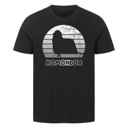 Premium T-Shirt "Komondor" Schwarz – hunde-shirt.de