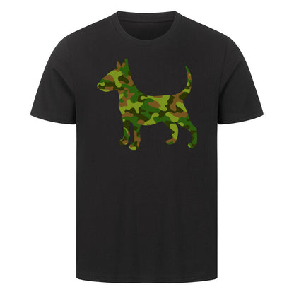 Premium T-Shirt "Bullterrier Camo" Schwarz – hunde-shirt.de