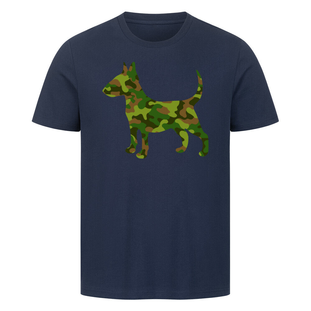 Premium T-Shirt "Bullterrier Camo" French Navy – hunde-shirt.de
