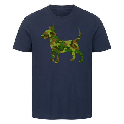 Premium T-Shirt "Bullterrier Camo" French Navy – hunde-shirt.de