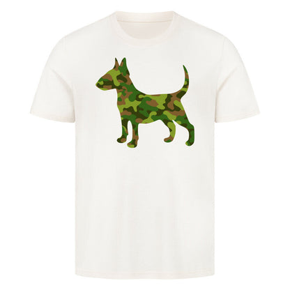 Premium T-Shirt "Bullterrier Camo" Natural Raw – hunde-shirt.de