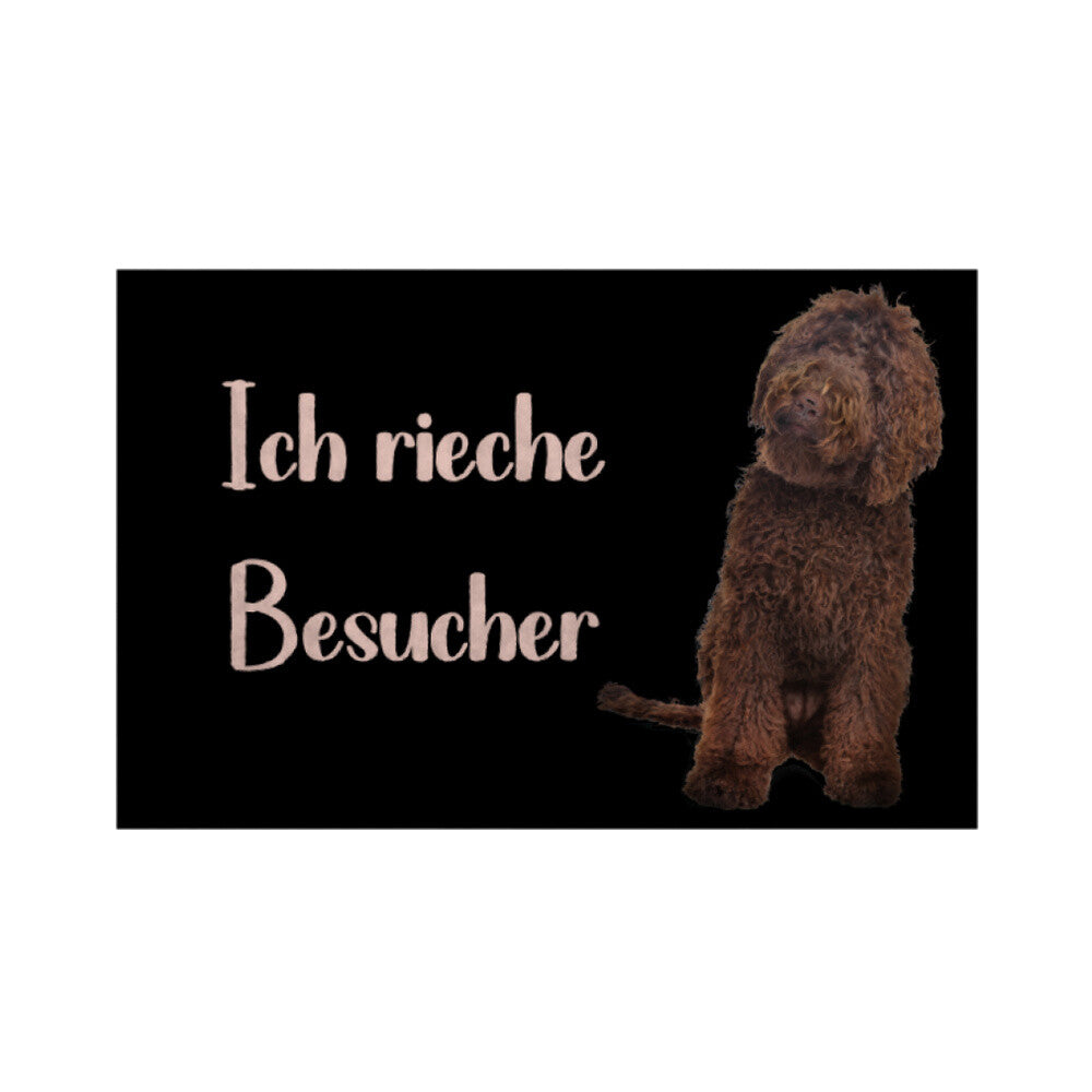 Fußmatte "Labradoodle braun" Weiß – hunde-shirt.de