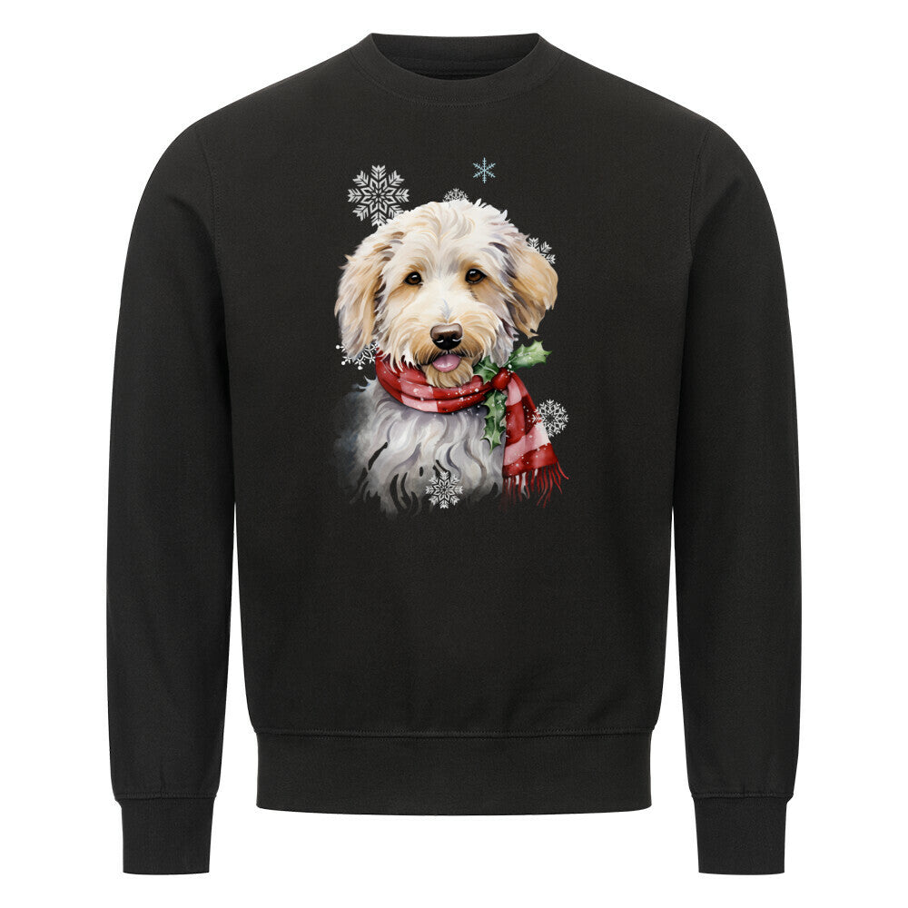 Premium Sweatshirt "Labradoodle Winter" Schwarz – hunde-shirt.de
